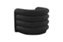 Orbal Black Velvet Accent Arm Chair - Back