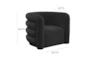 Orbal Black Velvet Accent Arm Chair - Detail