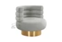 Marilyn Grey Velvet Swivel Barrel Arm Chair - Detail