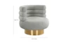 Marilyn Grey Velvet Swivel Barrel Arm Chair - Front