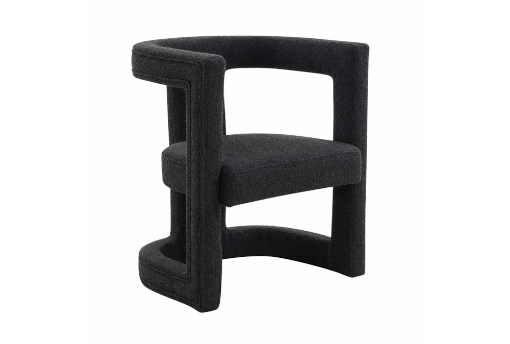 Montgomery Black Boucle Accent Arm Chair