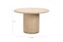 Shelby Oak 48" Round Dining Table - Detail