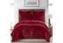 Eastern King Quilt-Red Faux Fur - Signature