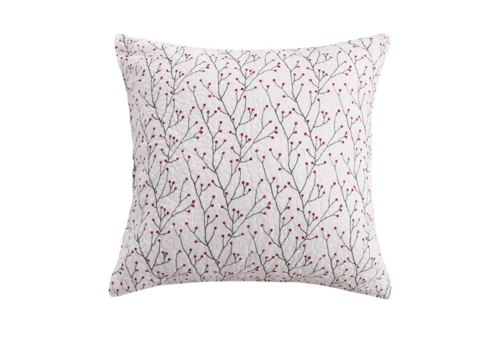 Euro Sham-Holly Branches Set Of 2