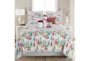 Twin Quilt-2 Piece Set Reversible Multi Trees To Multi Stripe - Room