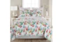 Twin Quilt-2 Piece Set Reversible Multi Trees To Multi Stripe - Room