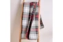 60X50 Quilted Reversible Red Green Gold Plaid To Red Blue Gold Plaid Throw Blanket - Detail