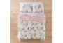 Twin Quilt-2 Piece Set Reversible White & Green Deer Forest To Red Plaid - Detail