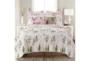 Twin Quilt-2 Piece Set Reversible White & Green Deer Forest To Red Plaid - Signature