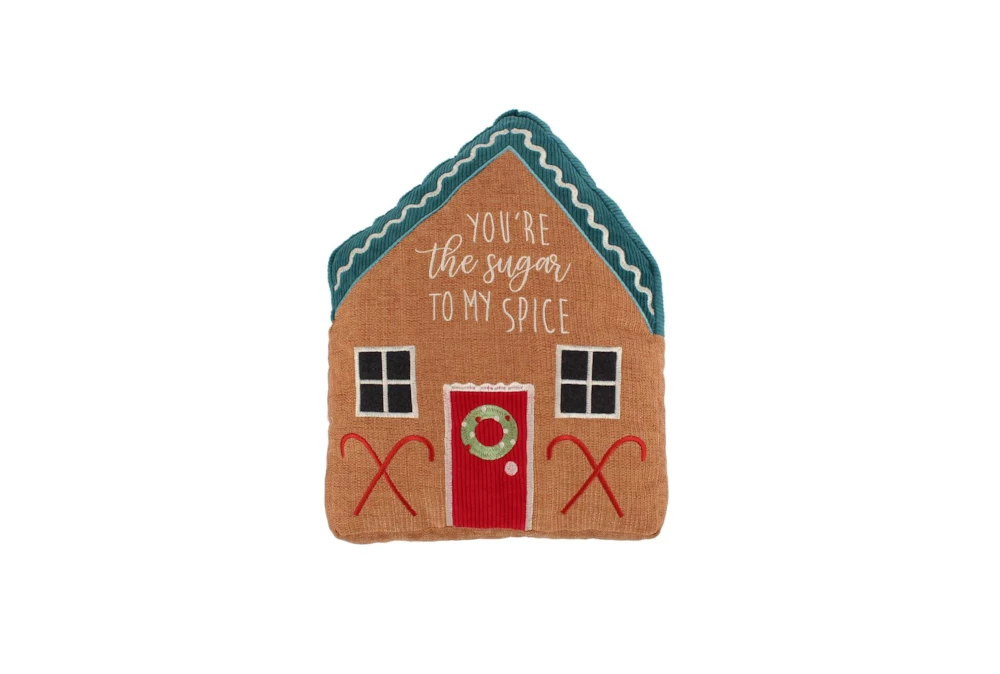 15X14 Gingerbread House Throw Pillow