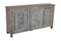 Weathered Blue 3 Door Hand Carved Sideboard - Signature