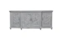 White 4 Door Breakfront Sideboard With Hand Carved Overlay - Signature