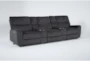 Ronan Steel 127" 5 Piece Home Theater Power Reclining Sofa With USB - Side