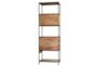 Narrow Wood + Framed Bookcase With Concealed Storage - Signature