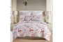 18X18 Grey Red White Multi Plaid Snowflake Pillow - Room