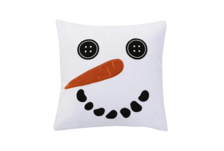 18X18 Appliqued Snowman Throw Pillow