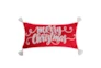 12X12 Red Merry Christmas With White Tassel Throw Pillow - Signature