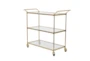 Brass Rolling Bar Cart With Wheels - Front