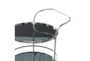 Silver Stainless Steel Round Bar Cart - Detail