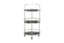 Silver Stainless Steel Round Bar Cart - Material