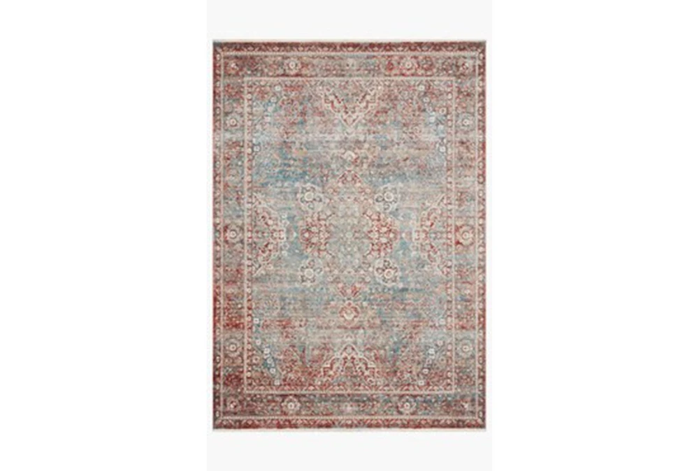 6'7"X9'9" Rug-Magnolia Home Elise Sky/Red By Joanna Gaines
