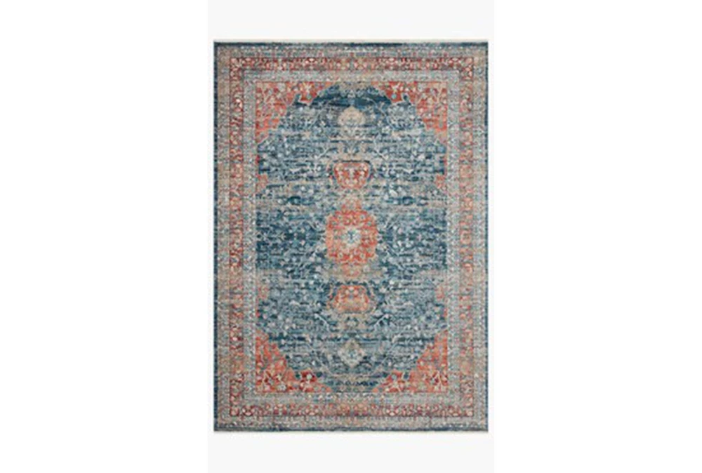 7'11"X10'5" Rug-Magnolia Home Elise Navy/Red By Joanna Gaines