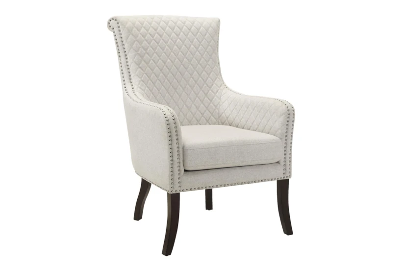 Quintana Beige Quilted Accent Chair - 360
