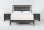 Eva Grey Full Wood 3 Piece Bedroom Set With 2 Nightstands - Signature