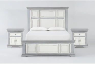 Florence Eastern King 3 Piece Bedroom Set With 2 Nightstands