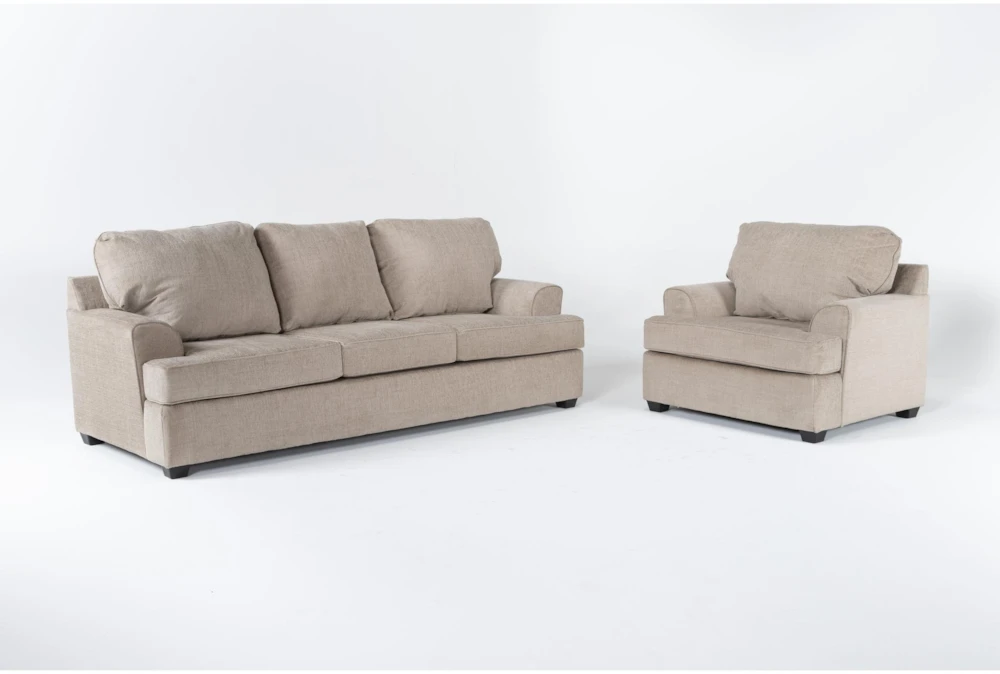 Alessandro Mocha 2 Piece Sofa & Chair Set
