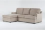 Alessandro Mocha 99" Sofa with Reversible Chaise - Side