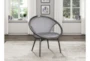 Orbit Grey Accent Chair With Grey Wood Frame - Room