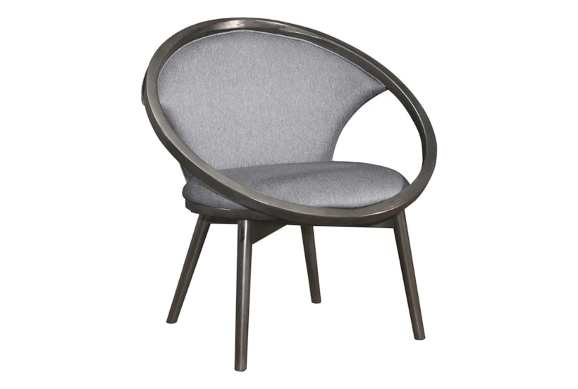 Orbit Grey Accent Chair with Grey Wood Frame | Living Spaces