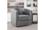 Darby Grey Velvet Swivel Accent Chair - Room