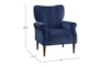 Magdala Navy Blue Accent Arm Chair - Detail