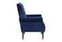Magdala Navy Blue Accent Arm Chair - Side