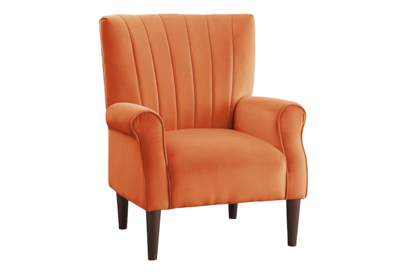 Abram Orange Accent Chair - 360