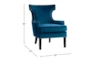 Pam Blue Wingback Arm Chair - Detail