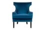 Pam Blue Wingback Arm Chair - Front