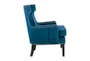 Pam Blue Wingback Arm Chair - Side