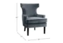 Pam Grey Accent Chair - Detail