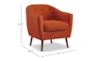 Heaton Orange Accent Chair - Detail