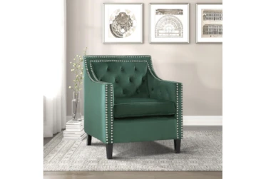 Cecelia Forest Green Accent Chair