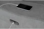 Macke Light Grey  93" 3 Piece Power Zero Gravity Reclining Console Loveseat with Power Headrest & USB - Detail