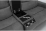 Macke Light Grey  93" 3 Piece Power Zero Gravity Reclining Console Loveseat with Power Headrest & USB - Detail