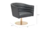 Campos Grey Faux Leather Swivel Chair - Detail