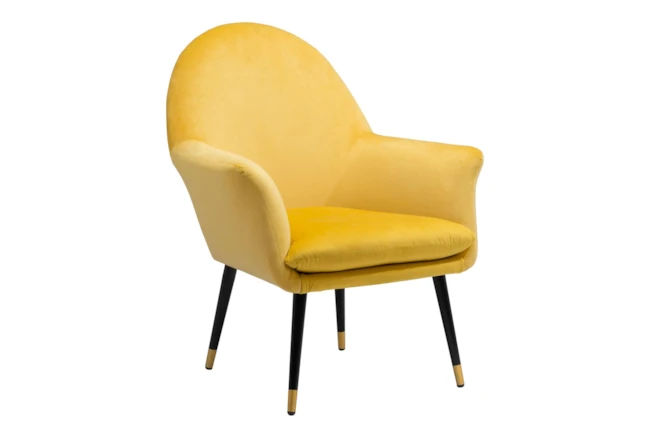 Tegan Yellow Accent Chair - 360