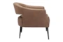 Vargas Brown Faux Leather Accent Arm Chair - Detail