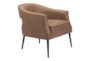 Vargas Brown Faux Leather Accent Arm Chair - Detail