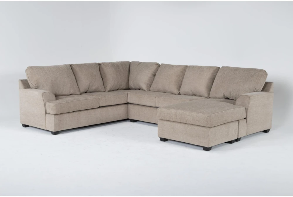 Alessandro Mocha 128" 2 Piece Sectional with Right Arm Facing Sofa Chaise